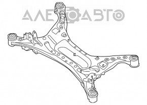 Bara spate pentru Nissan Altima 13-18 ruginită.