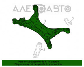 Bara spate pentru Nissan Altima 13-18 ruginită.