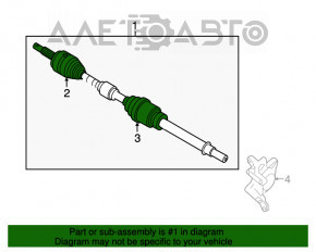 Ax cu roți față stânga Nissan Altima 13-18