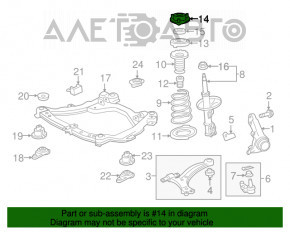 Suport amortizor față dreapta Toyota Camry v50 12-14 SUA fără rulment, nou, original OEM