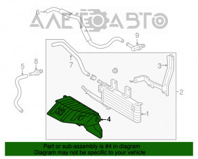 Deflectorul radiatorului de răcire al cutiei de viteze pentru Lexus RX350 10-15 tip 1