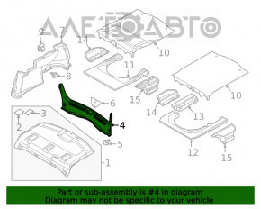 Capacul portbagajului Mazda 6 13-21 este uzat, zgâriat.