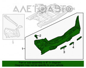 Panoul din spate al Mazda 6 13-17 albastru