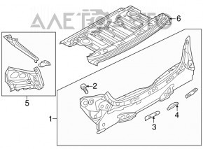 Задняя панель Mazda 6 13-17 серая