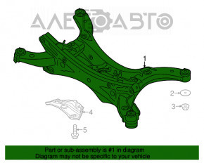 Подрамник задний Mazda 6 13-17 порваны 4 С/Б