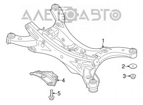 Bara spate Mazda 6 13-17 ruginită, o ureche îndoită, 4 airbag-uri crăpate.