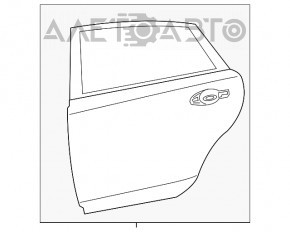 Дверь голая задняя правая Nissan Altima 13-18 белая, тычка