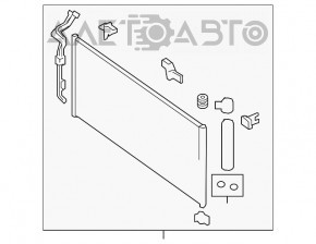 Radiatorul condensatorului de aer condiționat Nissan Altima 13-18 nou aftermarket KOYORAD