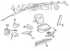 Подушка безопасности airbag боковая шторка левая Chevrolet Volt 11-15