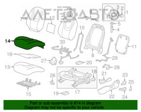 Водительское сидение Chevrolet Volt 11-15 без airbag, механическое, тряпка, серое, потерто