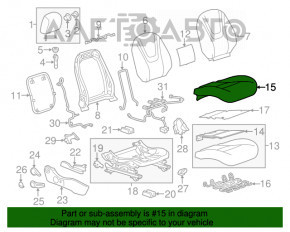 Пассажирское сидение Chevrolet Volt 11-15 без airbag, тряпка серое