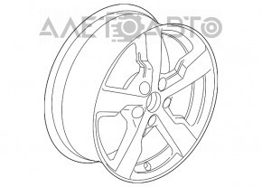 Комплект дисков R17 x 7J 5*115 4шт Chevrolet Volt 11-15 мат, бордюрка