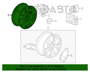Roată de 17 inch x 7J 5*115 Chevrolet Volt 11-15 cu suport pentru vopsire