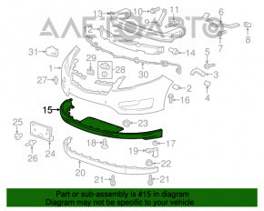 Protecția buzei de la bara față a Chevrolet Volt 11-15 este uzată.