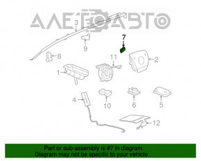 Senorul airbag frontal stânga pentru Chevrolet Equinox 10-17 este rupt.