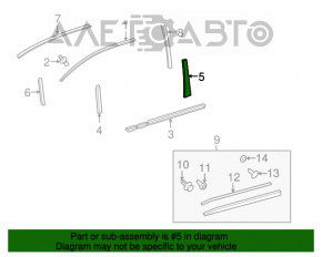 Panoul lateral frontal stânga al ușii Lexus Hs250h 10-12, cu suportul rupt, zgârieturi.