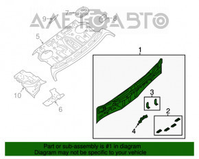 Panoul din spate al Nissan Altima 13-18 nou, neoriginal.