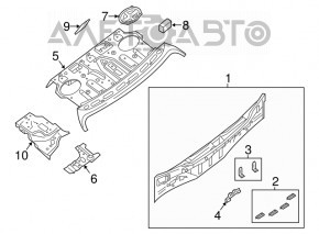 Panoul din spate al Nissan Altima 13-18 nou, neoriginal.