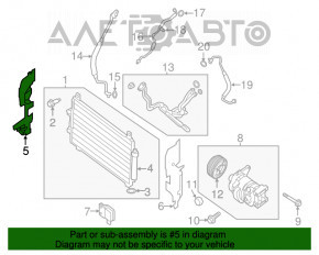 Deflectorul radiatorului dreapta pentru Infiniti JX35 QX60 13-15 pre-restilizare