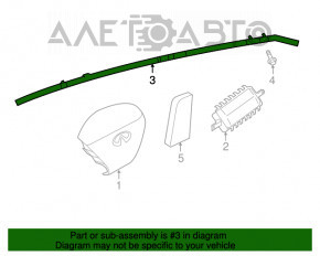 Perna de siguranță airbag, cortina laterală stânga Infiniti JX35 QX60 13