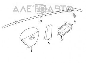 Perna de siguranță airbag, cortina laterală stânga Infiniti JX35 QX60 13