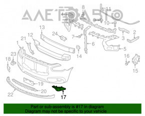 Rama dreapta a farurilor de ceata Infiniti JX35 QX60 13-15 pre-restilizare