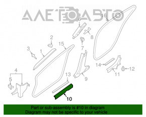 Capac prag fata stanga interioara Nissan Maxima A36 16- negru