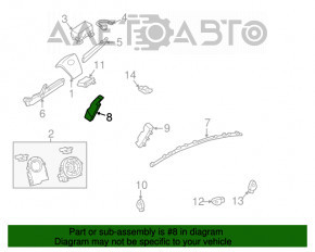 Подушка безопасности airbag сидение передняя левая Toyota Camry v50 12-14 usa, ржавый пиропатрон