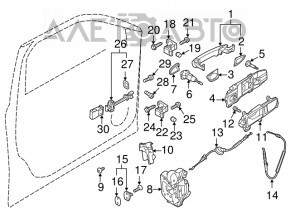 Capacul mânerului exterior stânga față VW Passat b7 12-15 SUA nou OEM original