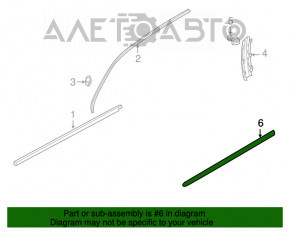 Capac usa inferioara fata dreapta VW Passat b8 16-19 SUA crom, push-uri