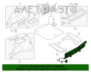 Capacul portbagajului VW Passat b7 12-15 USA este uzat.