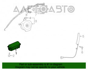 Airbag-ul pasagerului din bordul VW Passat b7 12-15 USA este echipat cu un cartuș pirotehnic ruginit.