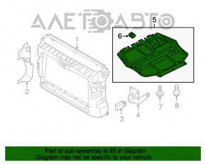 Защита двигателя VW Passat b8 16-19 USA