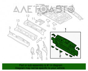 Panoul din spate VW Passat b7 12-15 SUA, format din 2 piese, negru.