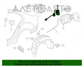 Замок лючка бензобака VW Passat b8 16-19 USA новый неоригинал NTY