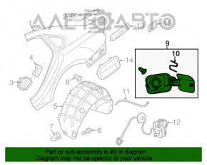 Capacul rezervorului de combustibil cu carcasă asamblată VW Passat b8 16-19 SUA