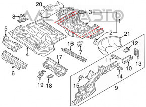 Protecția fundului portbagajului VW Passat b8 16-19 SUA