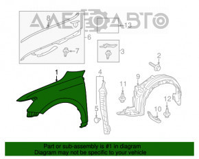 Aripa față stânga Lexus CT200h 11-17 nou TW neoriginal.