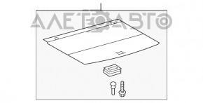 Capacul portbagajului pentru Lexus RX350 RX450h 10-15 negru.