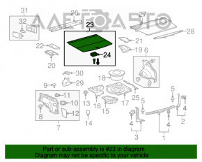 Пол багажника Lexus RX350 RX450h 10-15 черн, надрыв