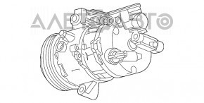 Компрессор кондиционера Chevrolet Camaro 16- 2.0 447250-2860