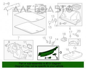 Capac portbagaj Cadillac ATS 13- negru