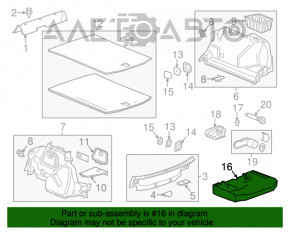 Spumă de polistiren sub instrumentul Cadillac ATS 13 - tip 2, zdrobită.