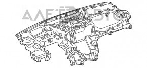 Panoul frontal al torpilei fără AIRBAG Cadillac ATS 13-