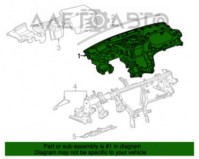 Торпедо передняя панель без AIRBAG Cadillac ATS 13-