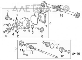 Diferențialul spate redus Cadillac ATS 13- 2.0T rwd, 126k