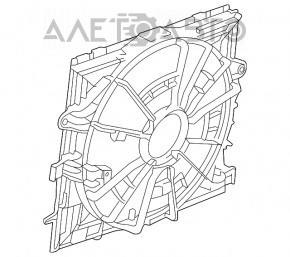 Difuzorul carcasei radiatorului asamblat Cadillac CTS 14- 2.0T, 3.6