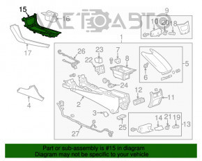 Capacul consolei centrale Cadillac ATS 13- negru lucios, crom, zgârieturi pe crom.