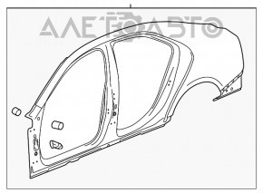 Aripa din spate, partea dreapta, a un sfert de Cadillac ATS 13- are o lovitura.