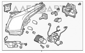 Far stânga față asamblată Cadillac ATS 13- xenon